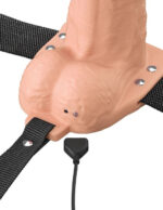Fantasy X-Tensions Elite 8 Vibrating Hollow Silicone Strap-on - Light - Image 4