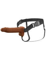 Fantasy X-Tensions Elite 8 Vibrating Hollow Silicone Strap-on - Brown - Image 4