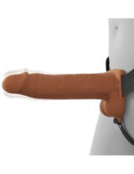 Fantasy X-Tensions Elite 8 Vibrating Hollow Silicone Strap-on - Brown - Image 3