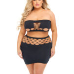 Net Worth 2pc Bandeau Set - Queen - Black
