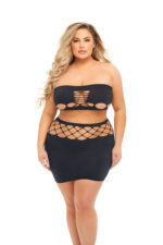 Net Worth 2pc Bandeau Set - Queen - Black