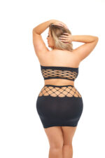 Net Worth 2pc Bandeau Set - Queen - Black - Image 2