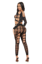 Tongue Twisted Crop Top and Leggings Black - Os - Image 2