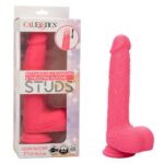 Rechargeable Rumbling and Thrusting Silicone Studs - Pink - Image 7