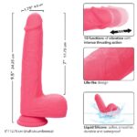 Rechargeable Rumbling and Thrusting Silicone Studs - Pink - Image 5