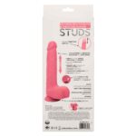 Rechargeable Rumbling and Thrusting Silicone Studs - Pink - Image 6