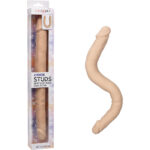 Silicone Studs Bend and Hold Dual Dong 16 Inch - Ivory - Image 3