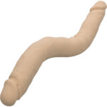 Silicone Studs Bend and Hold Dual Dong 16 Inch - Ivory - Image 2