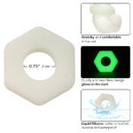 Alpha Glow-in-the-Dark Liquid Silicone Prolong Sexagon Ring - White - Image 2