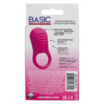 Basic Essentials Rechargeable Ridge Rider Ring - Pink - Image 2