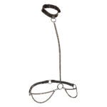 Euphoria Collection Plus Size Chain Halter-collar and Leash - Black - Image 5