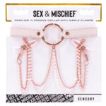 Peaches N Creame Collar With Nipple Clamps - Pink