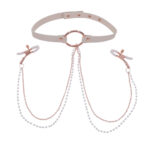 Peaches N Creame Collar With Nipple Clamps - Pink - Image 2