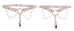 Peaches N Creame Pearl Garters - Peach