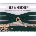 Indica Cutout Collar and Leash - Green