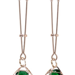 Indica Crystal Nipple Clips - Green