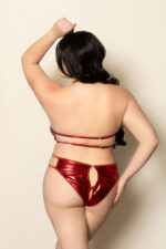 Lame Teddy With Keyholes - Queen Size - Red - Image 2