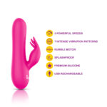 Freyja Mini Triple Ticklers Rabbit Vibe - Hot Pink - Image 5