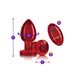 Vibrating Red Metal Remote Plug - Lg - Image 4