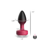 Eluxe Vibrating Clr Gem Rbyombre Plug Sm With Remote - Image 4