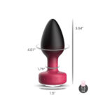 Eluxe Vibrating Clr Gem Rbyombre Plug Md With Remote - Image 2