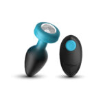 Eluxe Vibrating Clr Gem Bluombre Plug Md With Remote - Image 2