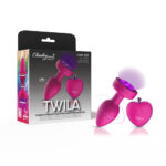 Twila Twirling Purple Gem Light Up Vibrating Plug With Pnk Heart Remote - Image 4