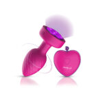 Twila Twirling Purple Gem Light Up Vibrating Plug With Pnk Heart Remote - Image 2