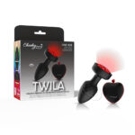 Twila Twirling Smoke Gem Light Up Vibrating Plug With Blk Heart Remote - Image 4
