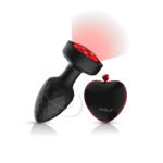 Twila Twirling Smoke Gem Light Up Vibrating Plug With Blk Heart Remote - Image 2