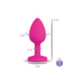 Gemma Purple Gem Pink Silicone Plug - Small - Image 8