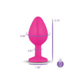 Gemma Purple Gem Pink Silicone Plug - Medium - Image 9