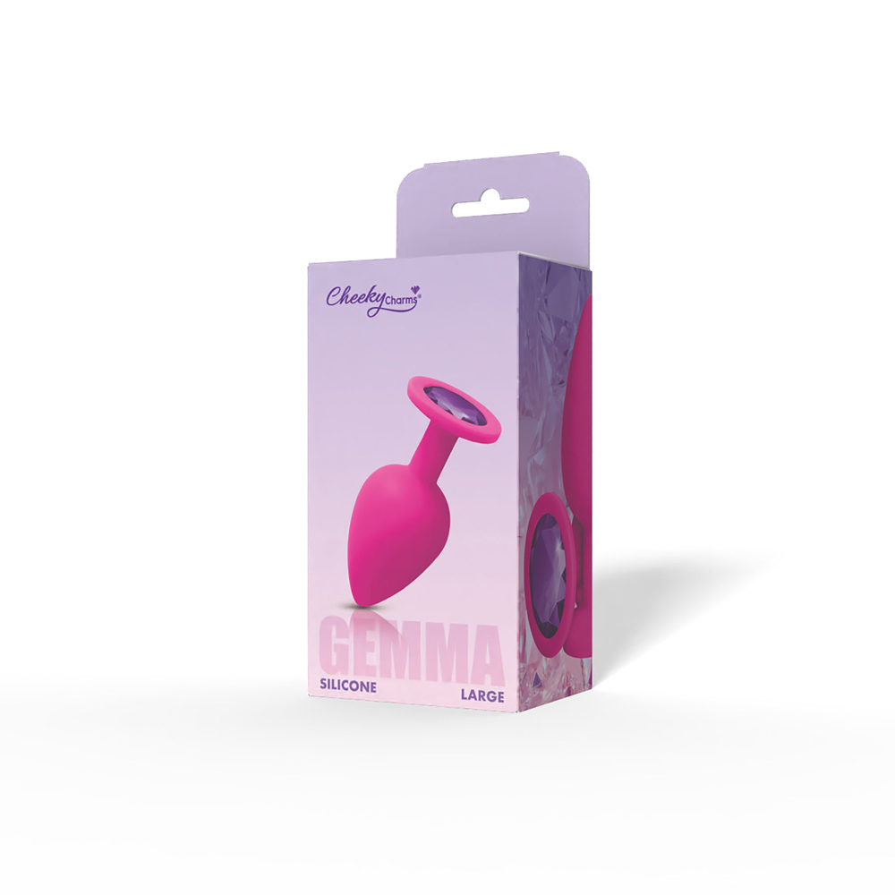 HOVB-CC9163.jpg Gemma Purple Gem Pink Silicone Plug - Large - Image 1