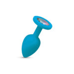 Gemma Clear Iridescent Gem Teal Silicone Plug - S - Image 8