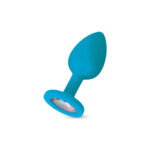 Gemma Clear Iridescent Gem Teal Silicone Plug - S - Image 9