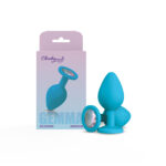 Gemma Clear Iridescent Gem Teal Silicone Plug - M - Image 5
