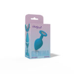 Gemma Clear Iridescent Gem Teal Silicone Plug - M - Image 7