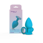 Gemma Clear Iridescent Gem Teal Silicone Plug - L - Image 2