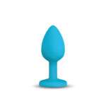 Gemma Clear Iridescent Gem Teal Silicone Plug - L - Image 3