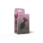 Gemma Pink Gem Black Silicone Plug - Medium - Image 10