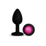 Gemma Pink Gem Black Silicone Plug - Large - Image 4
