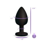 Gemma Pink Gem Black Silicone Plug - Large - Image 6