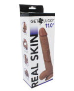 Real Skin 11 Dual Layer Dildo - Light Brown - Image 5