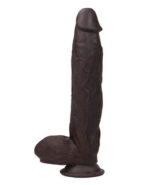 Real Skin 12 Dual Layer Dildo - Dark Brown - Image 2