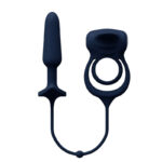 Humper Rechargeable Dual C-Ring With Anal Plug - Black - Image 2