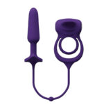 Humper Rechargeable Dual C-Ring With Anal Plug - Purple - Image 2