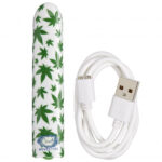420 Slim Cannabis Leaf Vibe - White-green - Image 4