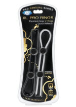 Cloud 9 Pro Sensual XL Cock Ring 2-Pack - Black-white
