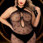 Halter Top Mini Dress - Queen Size - Black