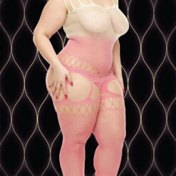 Pink Mirage Suspender Bodystocking - Q